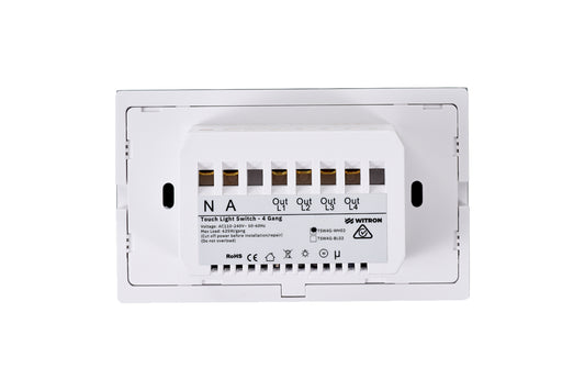 Smart WiFi Light Switch - 4 Gang