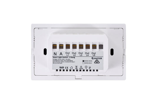 Smart Wifi Light Switch - 5 Gang