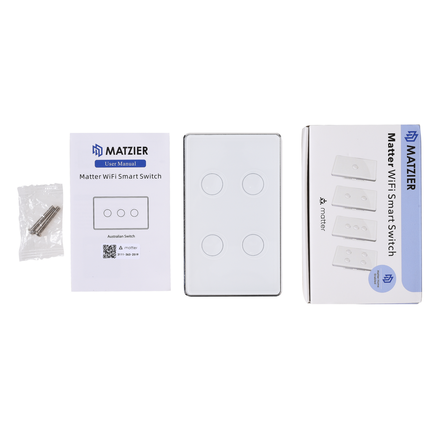 Matzier - 4 Gang Matter Home Switch