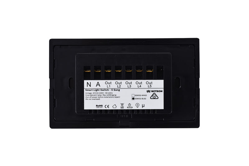 Smart Wifi Light Switch - 5 Gang