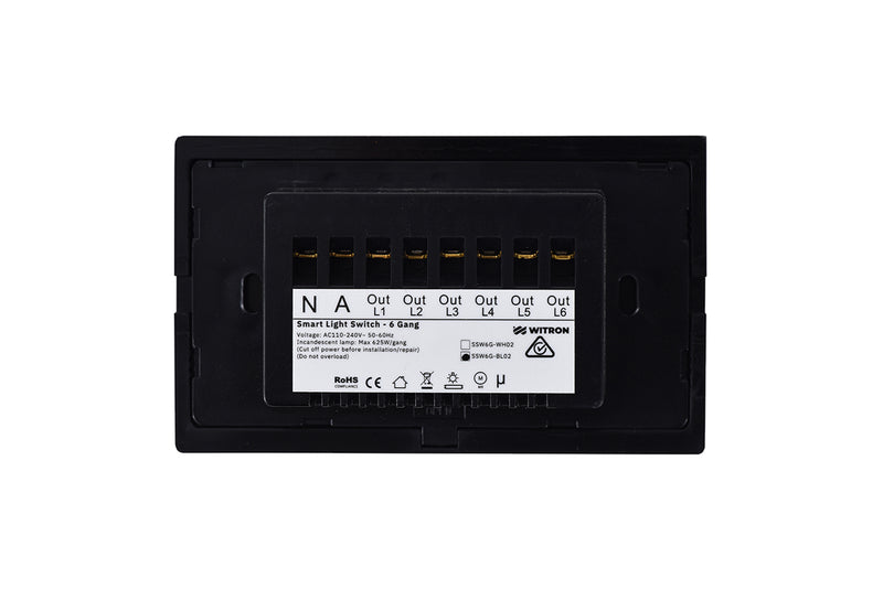 Smart Wifi Light Switch - 6 Gang