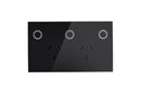 Smart WiFi Power Wall Socket GPO with 1 Gang Light Switch - Shadow Black