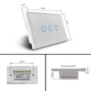 Smart Touch Zigbee Light Switch - 3 Gang